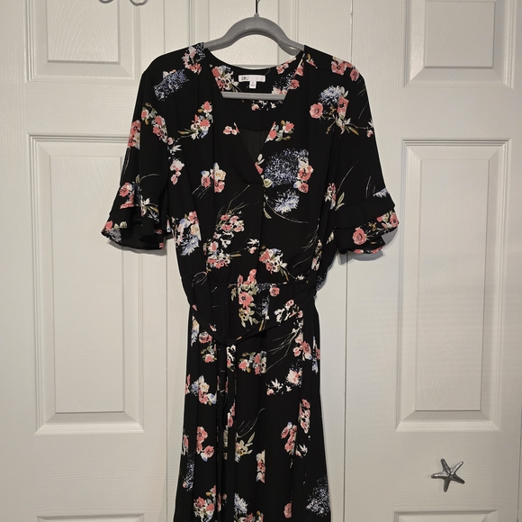 DR2 Black Floral Maxi Dress - Picture 1 of 3
